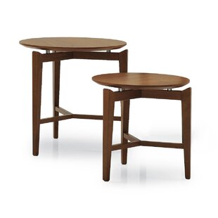 CALLIGARIS Symbol Round End Table with Wooden Base