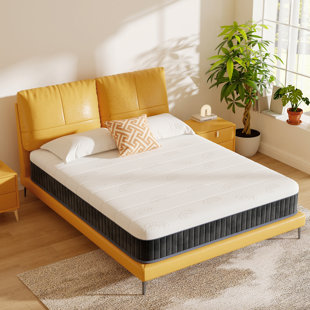 WHITE NOISE 25cm Double Mattress Hybrid Pocket Sprung Memory Foam Skin-Friendly Individually Wrapped Coil Mattresses Medium Firm