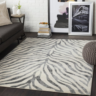 SURYA Animal Print Machine Woven Machine Woven / Power Loomed Area Rug
