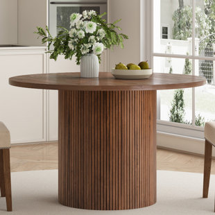 LATITUDE RUN® Charleily 47.2'' Pedestal Wood Round Dining Table