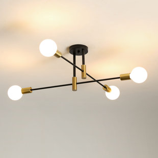 CORRIGAN STUDIO Westhope 4-Light 72cm Sputick Semi Flush Mount