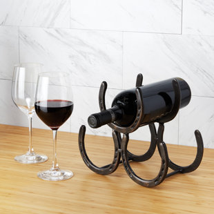 FOSTER & RYE Horseshoe 3 Bottle Wine Rack
