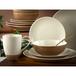 CREATABLE 16-tlg. Geschirrset aus Steingut für 4 Personen
