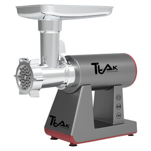 Ttak Houseware Premium Quality Butcher Series Electric Meat Grinder & Sausage Stuffer, Home Kitchen Use Heavy Duty Electric Metallic Grade Silver 2 Blades Plates