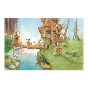 ZOOMIE KIDS Furlow Vasily and the Fox Family 1.9m x 288cm Wallpaper Roll