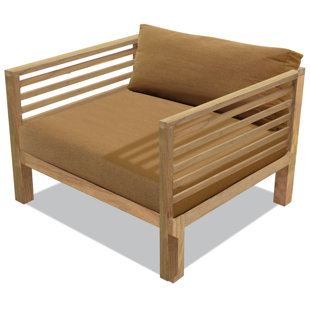 FOREVER PATIO Anaheim Teak Patio Chair with Sunbrella Cushions