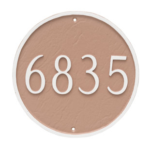 MONTAGUE METAL PRODUCTS INC. Circle 1-Line Large Wall Address Plaque