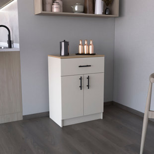 LATITUDE RUN® DEPOT E-SHOP Barbados Pantry Cabinet, One Drawer, Two Interior Shelves