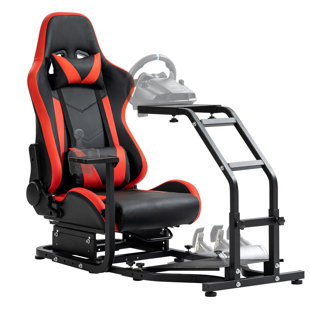 Anman Racing Simulator Cockpit Stand With Racing Seat, Not Include Steering wheel & Wheels & Pedals and Shifter Handbrake