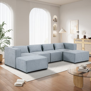 YORKHOMO Tyshonda 6 - Piece Upholstered Sectional