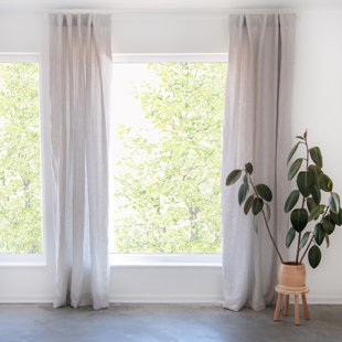 BOKSER HOME 100% French Linen Curtain Set