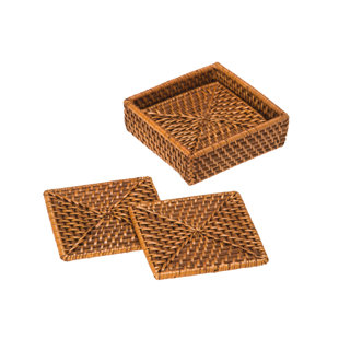 KOUBOO 5 Piece Coaster Set with Holder