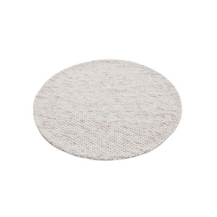 CARPETFINE Handgefertigter Wollteppich aus in Beige meliert Hand Loomed Wool Indoor Rug