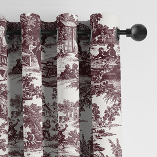 6IX TAILORS FINE LINENS Au Village Toile Grommet Drapery Panels - Pair