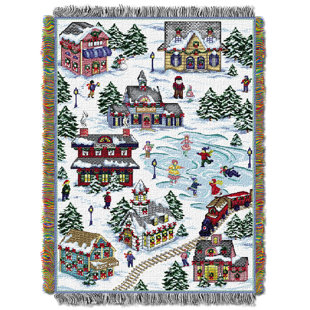 NORTHWEST CO. Snowy Village Throw