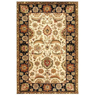 ACURA RUGS Artios Handmade Wool Ivory/Black Rug