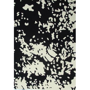 ACURA RUGS Contempo Handmade Wool White/Black Rug