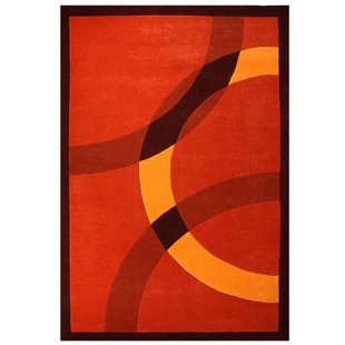 ACURA RUGS Contempo Handmade Wool Orange Rug