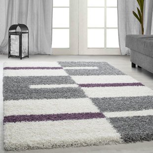 ZIPCODE DESIGN Leamon Shag White/Grey Rug