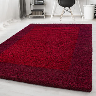 ZIPCODE DESIGN Riam Solid Colour Machine Woven Red Area Rug
