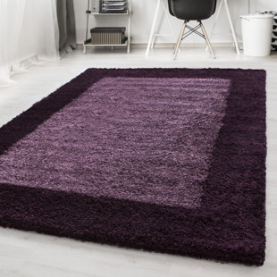 ZIPCODE DESIGN Riam Solid Colour Machine Woven Purple Area Rug