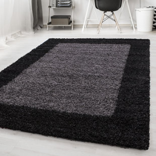 ZIPCODE DESIGN Riam Solid Colour Machine Woven Anthracite/Grey Area Rug
