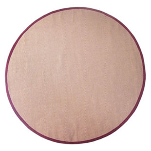 ACURA RUGS Sisal Hand-Woven Jute Natural/Red Rug