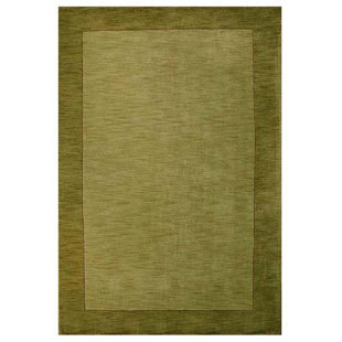 ACURA RUGS Loom Handmade Wool Green Rug