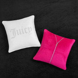 Juicy Couture Velour Comforter Set with 2 Decorative Pillows