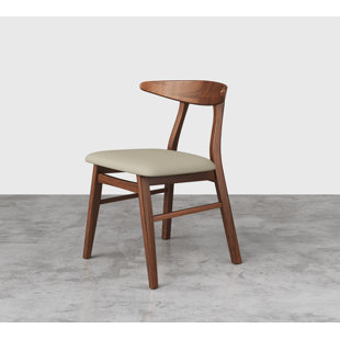 BLACKTAG CORP. BlackTag Wood and Upholstery Leather Class Chair (Set of 2)