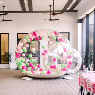 TOBEBEGO 10FT Inflatable Bubble Balloon House, Kids Party Balloon Tent
