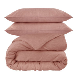 BOKSER HOME 100% French Linen Duvet Cover & Sham Set