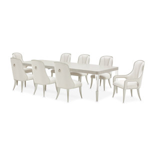 MICHAEL AMINI Penthouse 9-Piece Rectangular Dining Room Set - Ash Gray