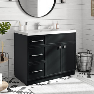 CUTLER KITCHEN AND BATH Manhattan 36'' Single Bathroom Vanity with Cultured Marble Top