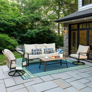 ALPHAMARTS Outdoor Wicker Patio Conversation Furniture Set