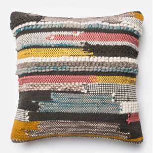 LOLOI RUGS Striped Down Throw Pillow