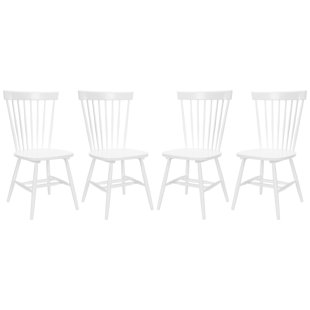 GRACIE OAKS Solid Wood Windsor Back Side Chair (Set of 4)