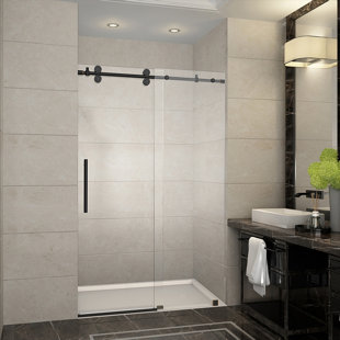 ASTON Langham 48" W x 75" H Sliding Frameless Shower Door