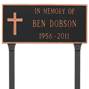 MONTAGUE METAL PRODUCTS INC. Rugged Cross Memorial Address Plaque