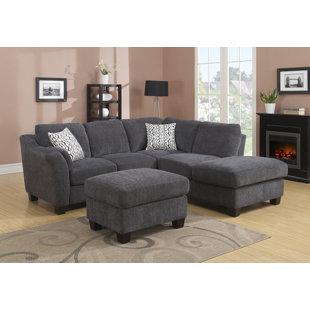 EMERALD HOME FURNISHINGS Clayton Sectional And Ottoman Set