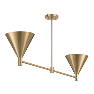 BREEGAN JANE BY BREEGAN JANE X SAVOY Pharos 2-Light Linear Chandelier in Noble Brass by Breegan Jane