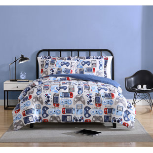 ALEX + BELLA Gamer Blue Grey Ultra Soft Microfiber Comforter Set