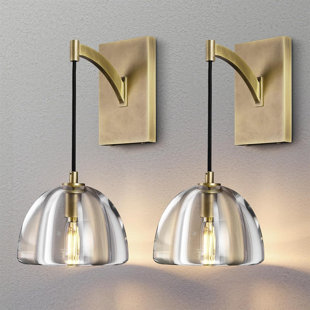 CHACIVAGARHSPACE CO., LTD 2-Light Crystal Armed Wall Mounted Sconce Wall Light (Bulbs Included)