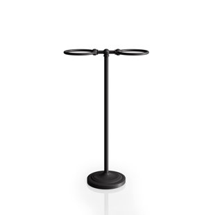 FAST APPLIANCES LLC Hand Towel Holder Stand For Bathroom, Hand Towel Stand For Bathroom Counter, Free Standing Towel Racks For Bathroom With Weighted Base,Matte Black