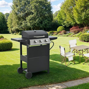 OLDE HOMEY STYLES 3-burner Propane Gas Grill For Barbecue, Stainless Steel Construction Gas Grill, 26,000 Btu Power