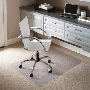 FLASH FURNITURE Jackson Carpet Chair Mat with Scuff and Slip Resistant Textured Top