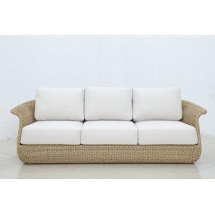 RST BRANDS Acacia Wood 3 Person Sofa With Cushions