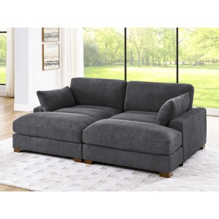 ETTA AVENUE™ Mordecai 90'' Corduroy Sleeper Sofa