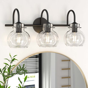 EVERLY QUINN Zeline Light Dimmable Bathroom Vanity Lights with Clear Shade Vanity Light Fixture
