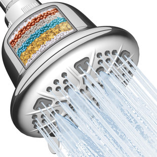 PSA LABORATORY FURNITURE LLC Filtered Shower Head - High Pressure Shower Head With Filter For Hard Water Softener - 7 Settings Bathroom Rain Showerhead To Remove Chlorine And Heavy Metals